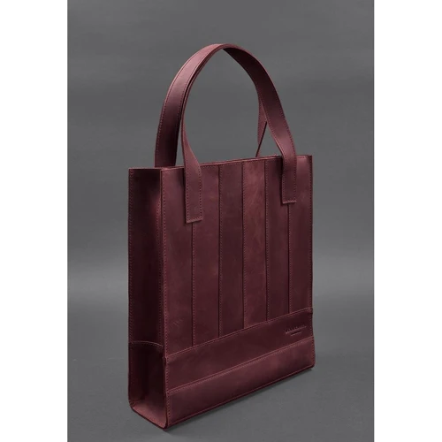 Женская сумка шоппер BlankNote Бэтси бордовая (BN-BAG-10-vin): Фактура Гладкая, Матовая