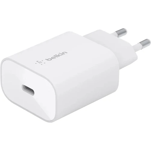 Зарядний пристрій Belkin Wall Charger USB-C 25W White with USB-C Cable (WCA004VF1MWH-B6): Особливості Power Delivery (PD), Быстрая зарядка, USB-C