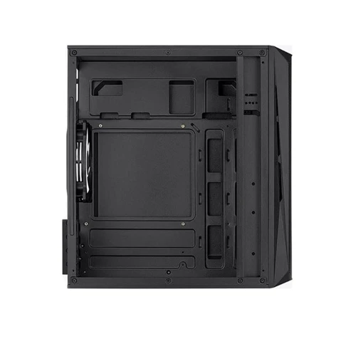 Корпус AeroCool CS-107-A-BK-v2 (ACCX-PC14000.11): Материал передней панели пластик и сталь