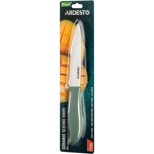 Нож для тонкой нарезки Ardesto Fresh 24.5 см (AR2124CZ): Лезвие Циркониевая керамика