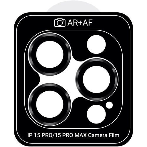 Защитное стекло для iPhone ArmorStandart Pro Black Titanium for Camera iPhone 15 Pro / 15 Pro Max (ARM73317)