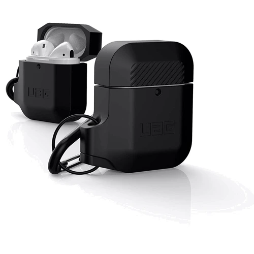 Чехол для наушников Urban Armor Gear UAG Silicone Case Black/Black (10185E114040) for Apple AirPods 1/2: Особенности С карабином