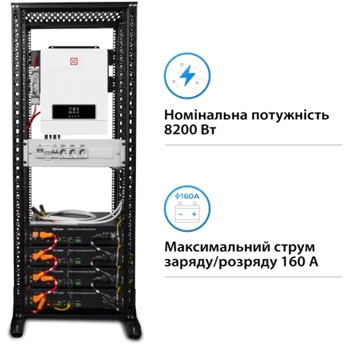 Система хранения энергии Solarverse SRV24-1MX8.2K1-LDY9.6K1-1 8.2kW 9.6kWh 4BAT LiFePO4