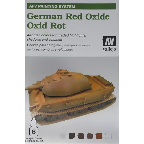 Набор красок Vallejo "AFV German red oxide", 6 шт