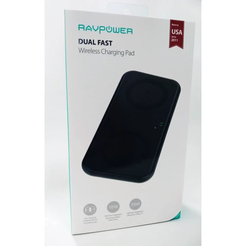 Зарядний пристрій RavPower Wireless Fast Dual Qi Charging Pad 36W Black (RP-PC065)