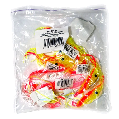 Игрушка для котов Flamingo Plastic Shrimp креветка цена за 1 штуку 1.5х6 см 