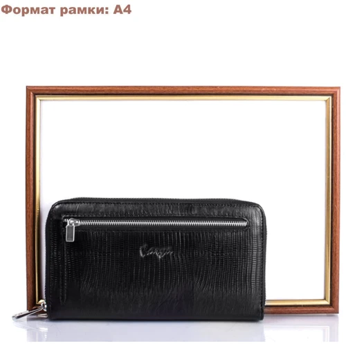 Мужская сумка борсетка Karya черная (SHI0704-076): Застежка Молния