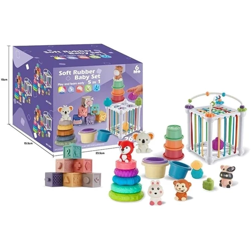 Набір для розвитку 5в1 Soft Rubber Baby Set (1363)
