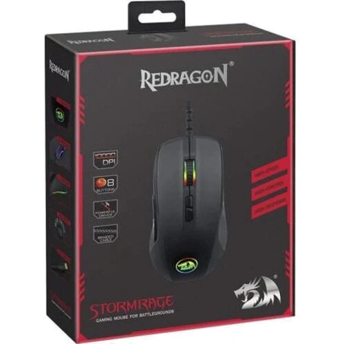 Мышь Redragon Stormrage RGB IR USB Black (78259): Вес 180 г