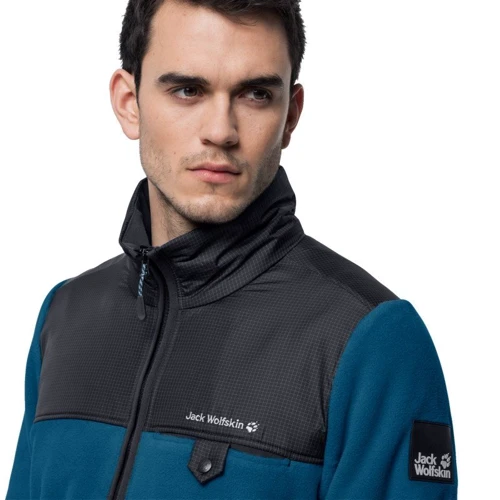 Толстовка Jack Wolfskin Dna Grizzly M 1709981-1350 50 синяя на молнии: Капюшон Без капюшона