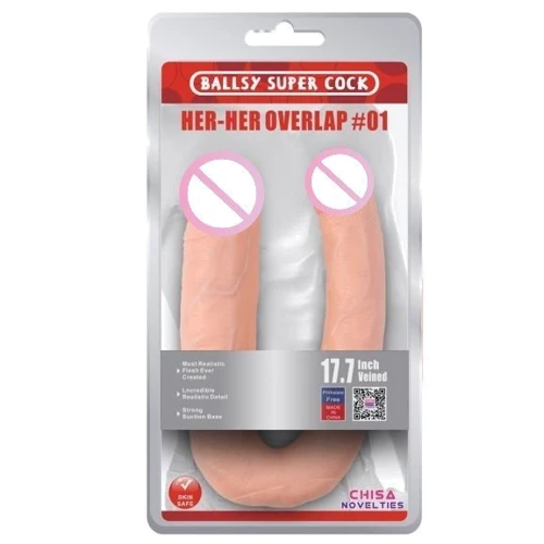 Фаллоимитатор двойной CHISA Her-Her Overlap № 01 Double Dong Flesh