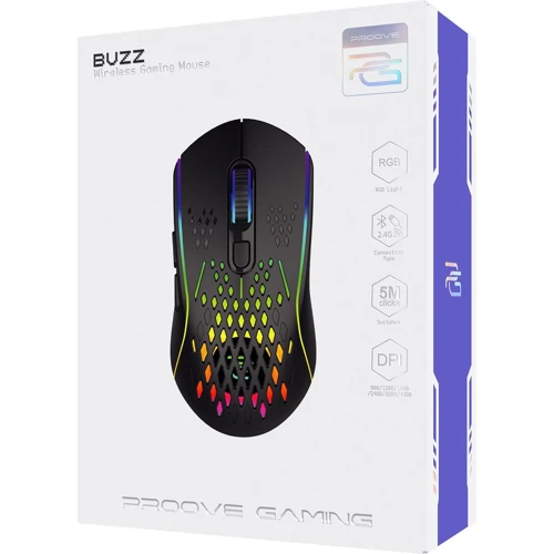 Мышь Proove Gaming Buzz Black (WMBU00022401): Длина кабеля 1.5 м