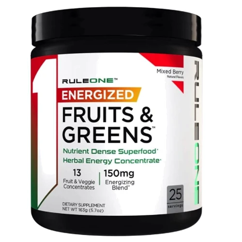 Rule 1 Energized Fruits & Greens 163 g / 25 servings / Berries