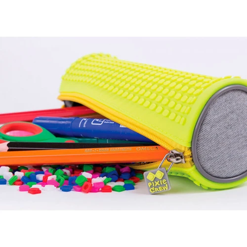 Пенал круглий Pixie Crew Crazy Colors неоново-жовтий (PXA-05-W05): Матеріал силікон, неопрен