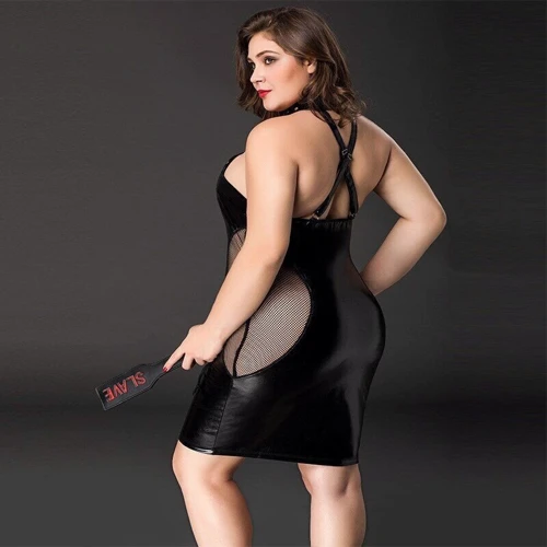 Эротическое платье с прозрачными вставками JSY P71139 Plus Size