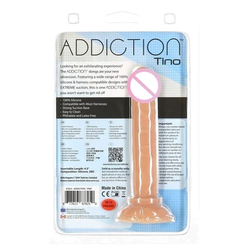 Фаллоимитатор ADDICTION - Tino 5.25" Silicone Dildo