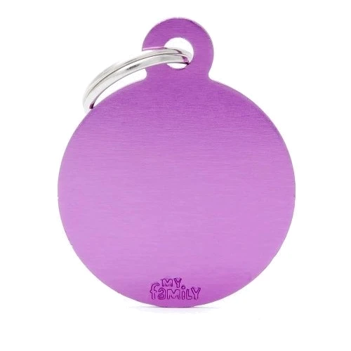 Адресник My Family Basic Aluminum Кружок большой фиолетовый (8055960258352)
