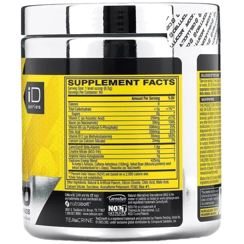 Предтренировочный комплекс Cellucor C4 Original 390 g / 60 servings / Ice blue raspberry: Форма выпуска Порошок