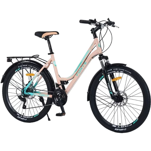 Велосипед Forte EVRIKA сталь.рама 19" колеса 26" блакитний-бежевий (128214)