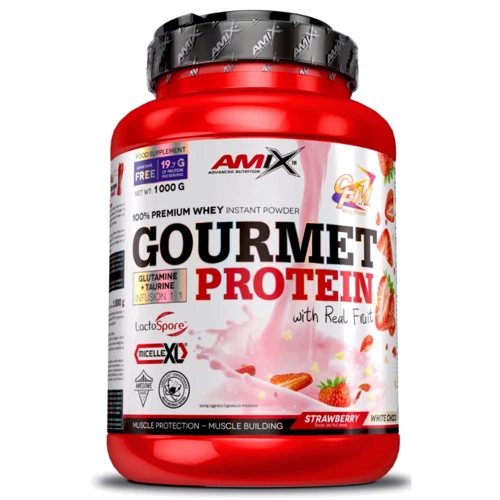 Протеин Amix Gourmet Protein 1000 g / 33 servings / Strawberry-White Choco