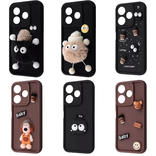 Чехол для телефонов Mobile Case Pretty Things Black/Eyes for Xiaomi Redmi 13 4G / Poco M6 4G / Note 13R: Совместимость Xiaomi Redmi 13 4G / Poco M6 4G / Note 13R