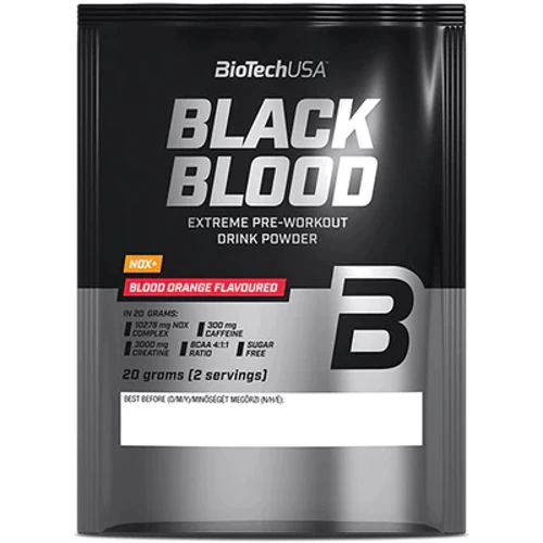 Передтренувальний комплекс BiotechUSA Black Blood NOX+ 20 g / 2 servings / Blood orange