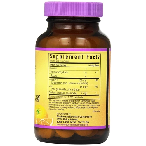 Bluebonnet Nutrition EarthSweet Chewables Zinc Lozenges 15 mg 60 tabs Orange: Тип Цинк