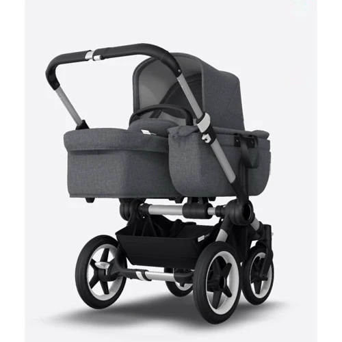 Универсальная коляска 2 в 1 Bugaboo Donkey 3 Mono ALU/GREY MELANGE, серый меланж (180154GM01): Ширина шасси 60 см
