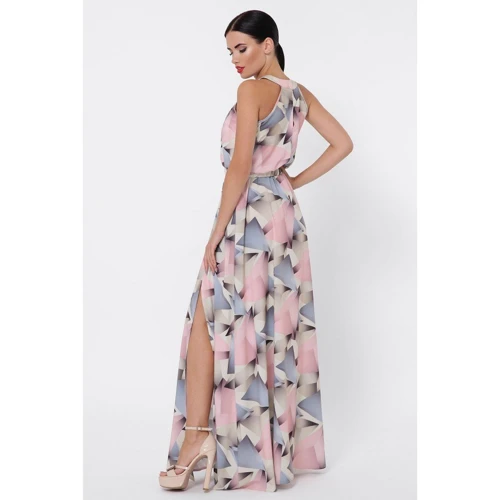 Сарафан FashionUp SRF-1628G 42 рожевий повсякденний довгий максі: Склад поліестер, Шовк, Еластан