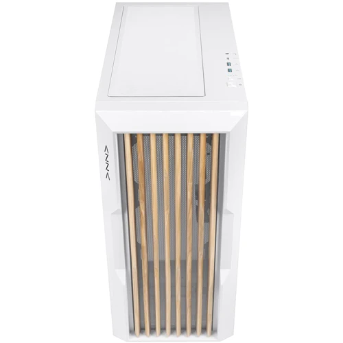 Корпус AZZA Guardian Wood White (CSAZ-520WW): Материал передней панели пластик и дерево