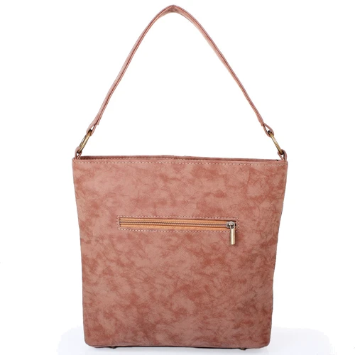 Жіноча сумка-мішок Laskara коричнева (LK10204-choco-camel): Стиль Повсякденний (Casual)