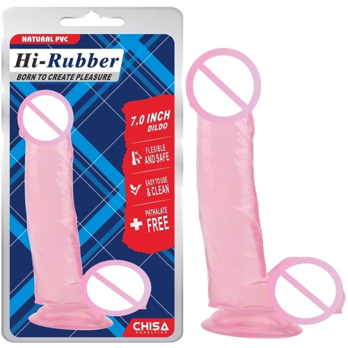 Фаллоимитатор Chisa Hi-Rubber 7" Dildo Pink
