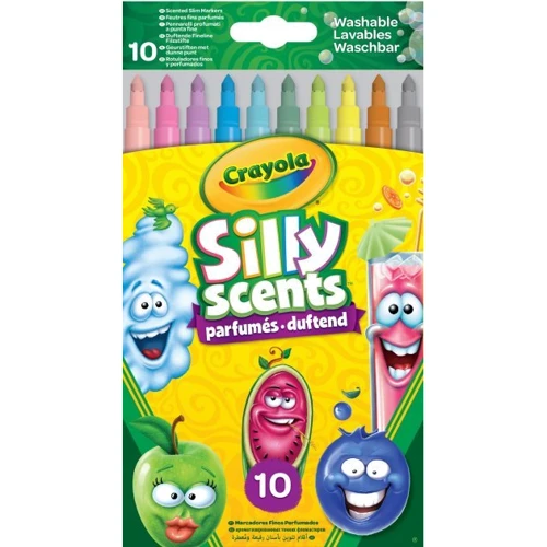 Набір фломастерів CRAYOLA Silly Scents Washable Тонка лінія з ароматом 10 шт (256340.024)
