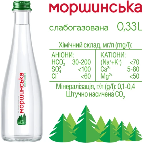 Вода Моршинська Премиум минеральная природная столовая слабогазированная 12х0.33 л (DS482001700077212): Вид Вода