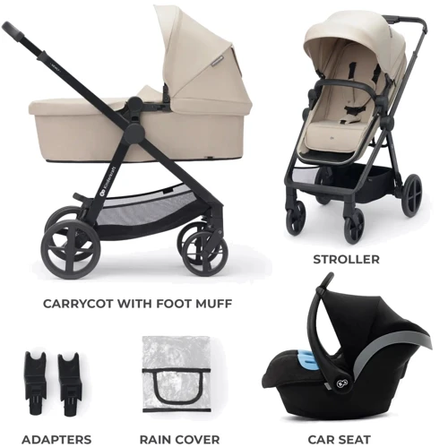 Универсальная коляска 3 в 1 Kinderkraft Newly Sand Beige (00-00305184) фото 8