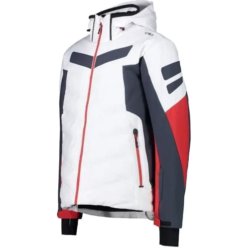 Гірськолижна куртка CMP Man Jacket Zip Hood (31W0327-A001) 46 біла з капюшоном: Вид Гірськолижні куртки