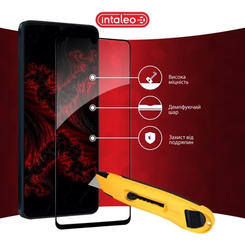 Intaleo Tempered Glass Full Glue Black for Samsung A065 Galaxy A06 фото 5
