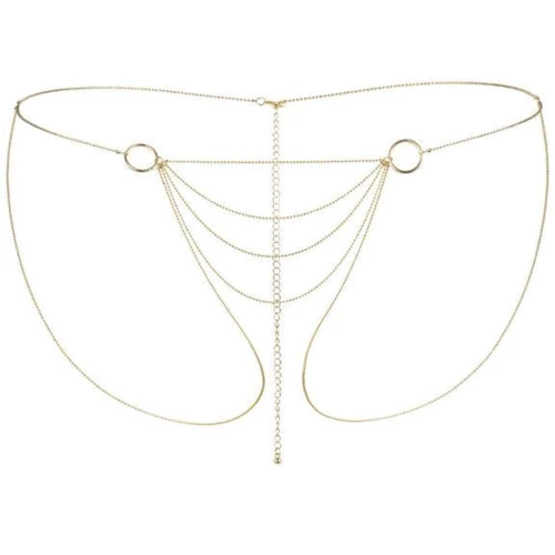 Цепочка-трусики Bijoux Indiscrets Magnifique Bikini Chain – Gold, украшение для тела