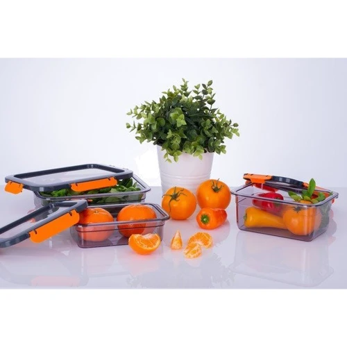 Емкость для хранения Herevin Combine Orange 1.3 л (161421-567): Форма прямоугольная