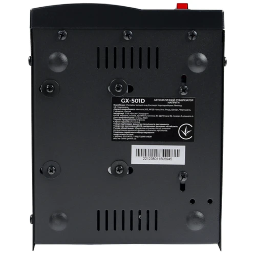 Стабилизатор напряжения Gemix GX-501D: Мощность, ВА 500
