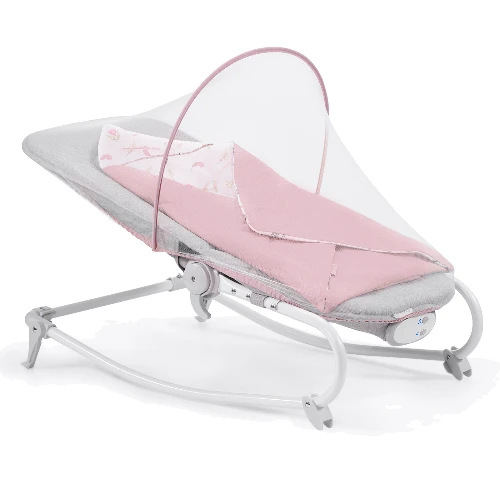 Шезлонг-качалка Kinderkraft Felio 2020 Peony Rose (KKBFELOPNK000N): Дополнительные удобства регулируемая спинка, звуковое сопровождение, вибрация, ремни безопасности, звуковое сопровождение, в