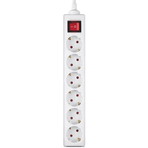 Сетевой фильтр REAL-EL RS-6 Protect M 5m, white (EL122300035): Количество розеток, шт 6