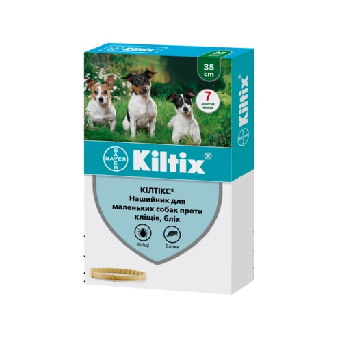 Ошейник от блох и клещей Bayer/Elanco Kiltix для маленьких собак 35 см (114)