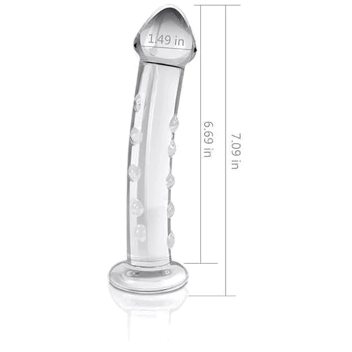 Фаллоимитатор LoveToy Glass Romance 7.5" Clear