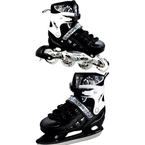 Ролики-коньки Scale Sport 2in1. Black (размер 29-33): Цвет черный