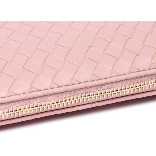 Женская сумка-пошет Amelie Galanti розовая (A991503-01-pink): Фактура Плетеная, Матовая