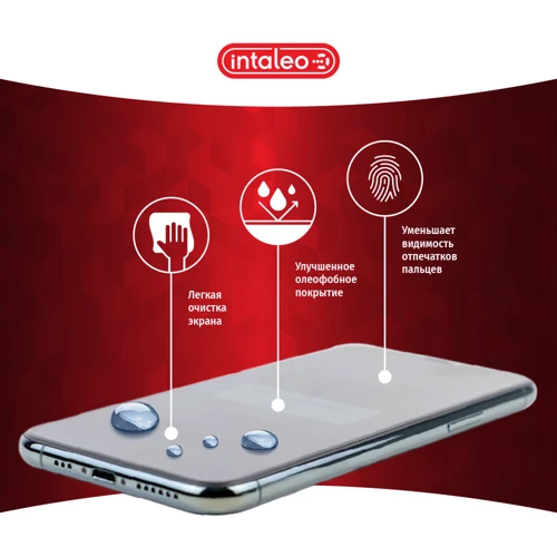 Защитное стекло для iPhone Intaleo Tempered Glass Full Glue Black for iPhone 13: Материалы стекло