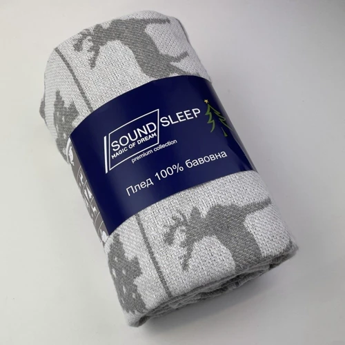 Плед SoundSleep Лесные Мотивы серый 140х200 см (2251970799014): Цвет серый