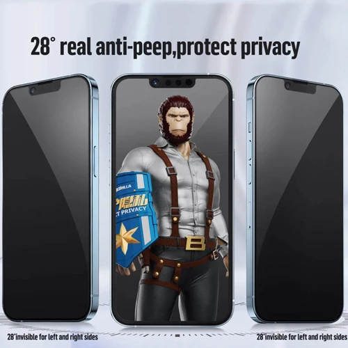 Защитное стекло для iPhone Blueo Tempered Glass Silk Narrow Border 2.5D Privacy Black for iPhone 15 Plus / 14 Pro Max: Тип защиты экрана на экран
