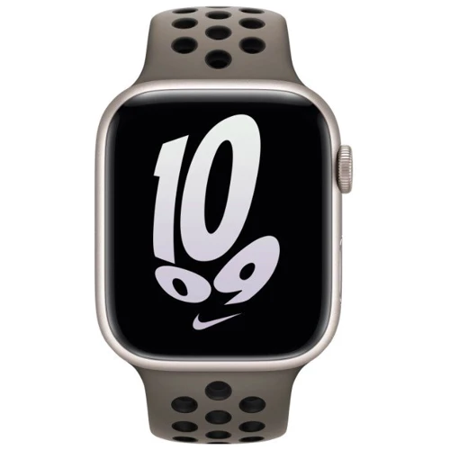 Аксесуар для Watch Apple Sport Band Olive Grey/Black Nike (MPH73) для Apple Watch 44/45/49mm: Сумісність Apple Watch 49mm, Apple Watch 45mm, Apple Watch 44mm
